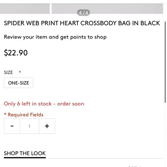 N - SPIDER WEB PRINT HEART CROSSBODY BAG IN BLACK - Picture 4 of 5